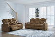 Wolfridge - 2 Pc. - Power Reclining Sofa, Power Reclining Loveseat With Console - Brindle - Tallahassee Discount Furniture (FL)