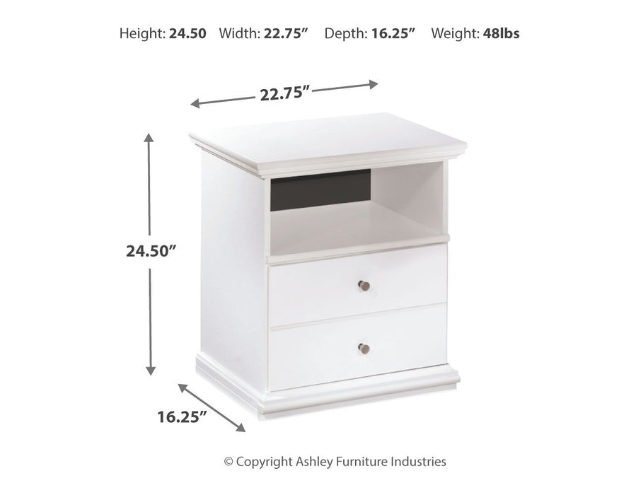 Bostwick Shoals - White - One Drawer Night Stand - Tallahassee Discount Furniture (FL)