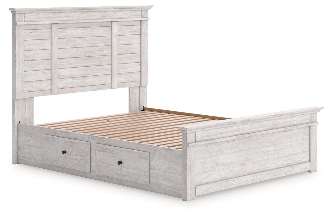 Makidern - Panel Storage Bed With 2 Under Bed Storage Units - Tallahassee Discount Furniture (FL)