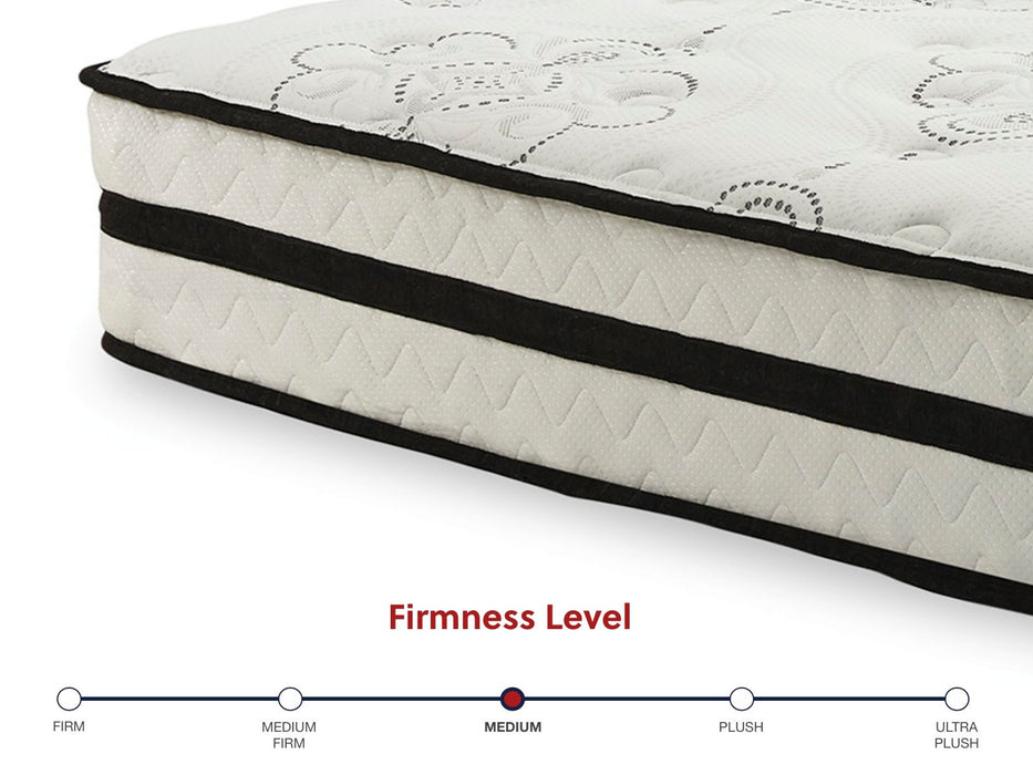 Chime 10 Inch Hybrid - White - 2 Pc. - Queen Mattress And Pillow - Tallahassee Discount Furniture (FL)