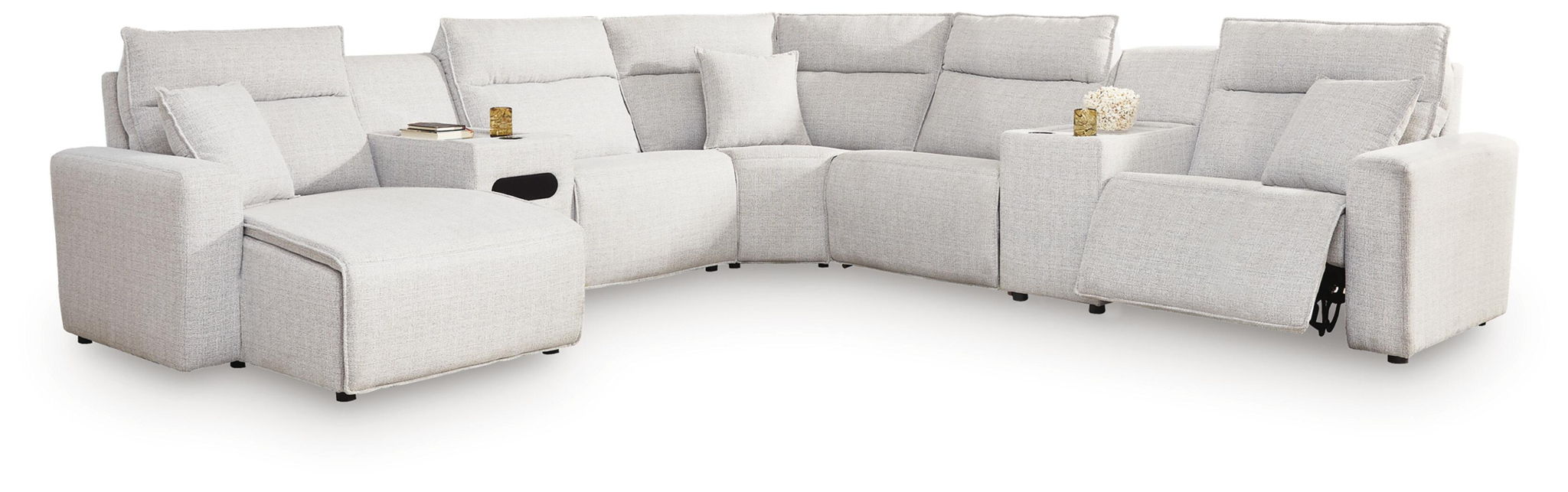 Modmax II - Reclining Sectional - Stone - Tallahassee Discount Furniture (FL)