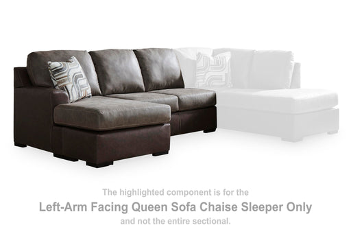 Castille Way - LAF Queen Sofa Chaise Sleeper - Fossil - Tallahassee Discount Furniture (FL)