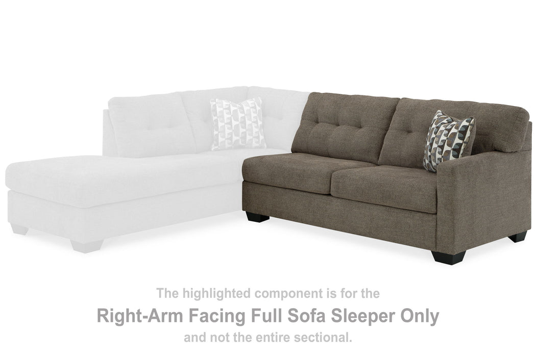 Mahoney - Chocolate - Raf Full Sofa Sleeper - Tallahassee Discount Furniture (FL)