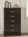 Covetown - Five Drawer Chest - Dark Brown - Tallahassee Discount Furniture (FL)