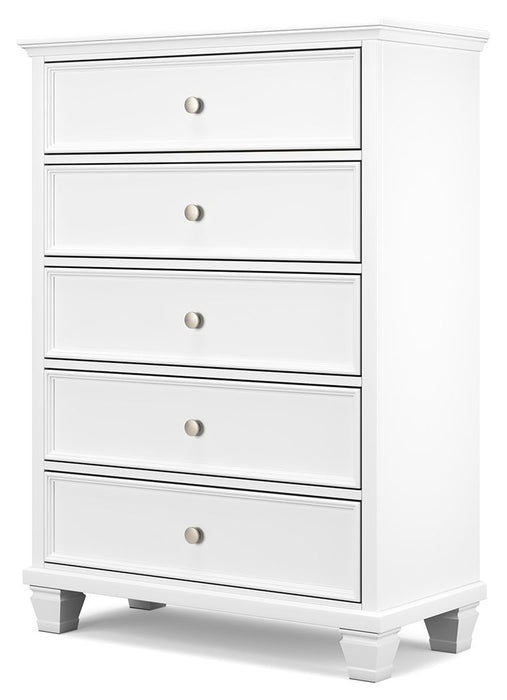 Fortman - White - Five Drawer Chest - Tallahassee Discount Furniture (FL)