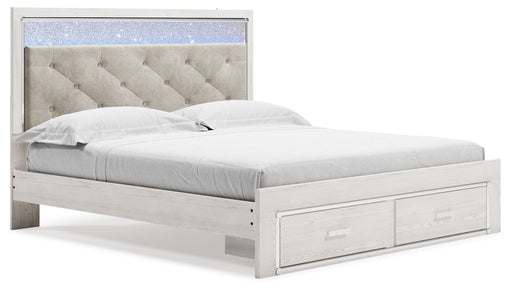 Altyra - White - King Upholstered Storage Bed - Tallahassee Discount Furniture (FL)