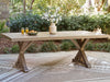 Laguna Heights - Rectangular Dining Table With Umbrella Option - Beige - Tallahassee Discount Furniture (FL)