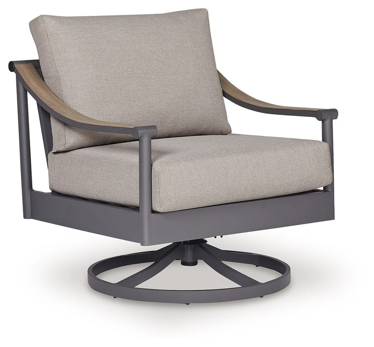 Ocean Beach - Swivel Lounge With Cushion - Gray - Tallahassee Discount Furniture (FL)