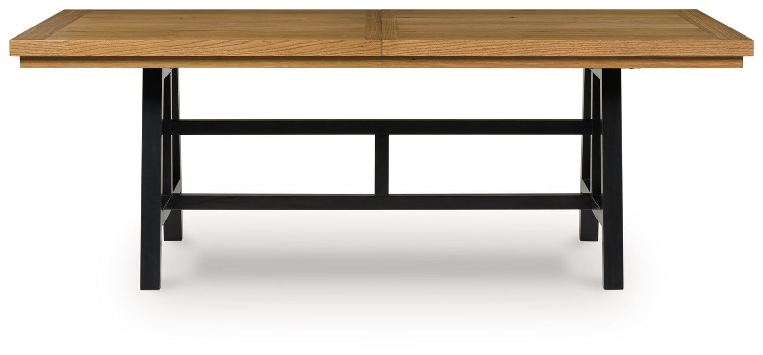 Galliden - Black / Brown - Rectangular Dining Room Extension Table - Tallahassee Discount Furniture (FL)