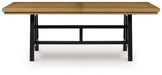 Galliden - Black / Brown - Rectangular Dining Room Extension Table - Tallahassee Discount Furniture (FL)