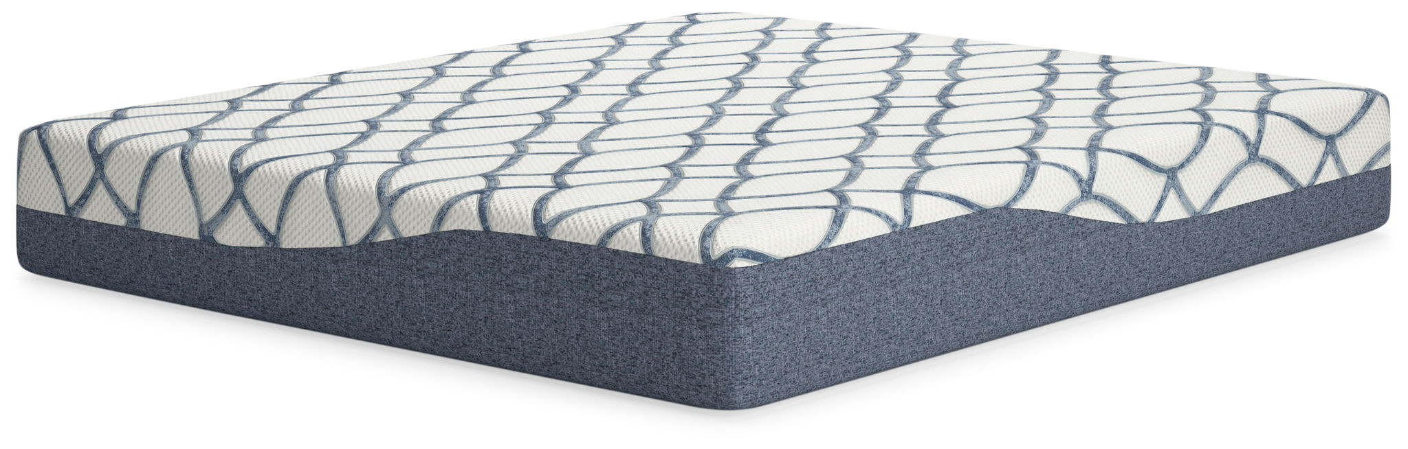 12 Inch Chime Elite 2.0 - White / Blue - California King Mattress - Tallahassee Discount Furniture (FL)