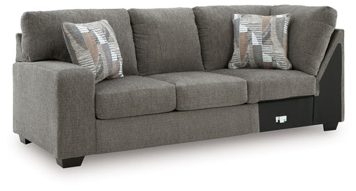 Clarington - LAF Sofa With Corner Wedge - Greystone - Tallahassee Discount Furniture (FL)