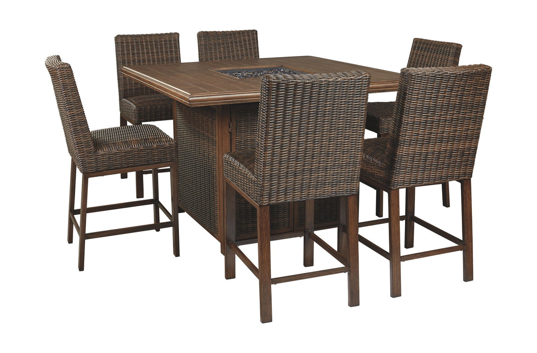 Paradise Trail - Outdoor Fire Pit Table Set - Tallahassee Discount Furniture (FL)