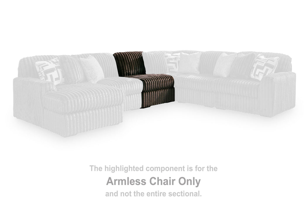 Midnight-Madness - Armless Chair - Chocolate - Tallahassee Discount Furniture (FL)