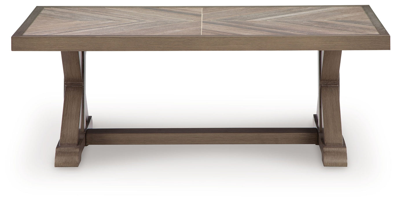 Laguna Heights - Rectangular Cocktail Table - Beige - Tallahassee Discount Furniture (FL)