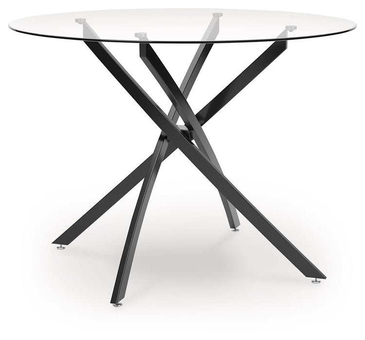 Pharwynn - 5 Pc. - Dining Room Table, 4 Side Chair - Black - Tallahassee Discount Furniture (FL)