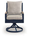 East Beach - Swivel Chair With Cushion (Set of 2) - Blue - Tallahassee Discount Furniture (FL)