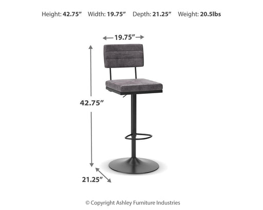 Strumford - Tall Swivel Barstool (Set of 2) - Tallahassee Discount Furniture (FL)