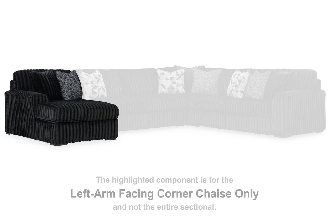 Midnight-Madness - Onyx - Laf Corner Chaise - Tallahassee Discount Furniture (FL)