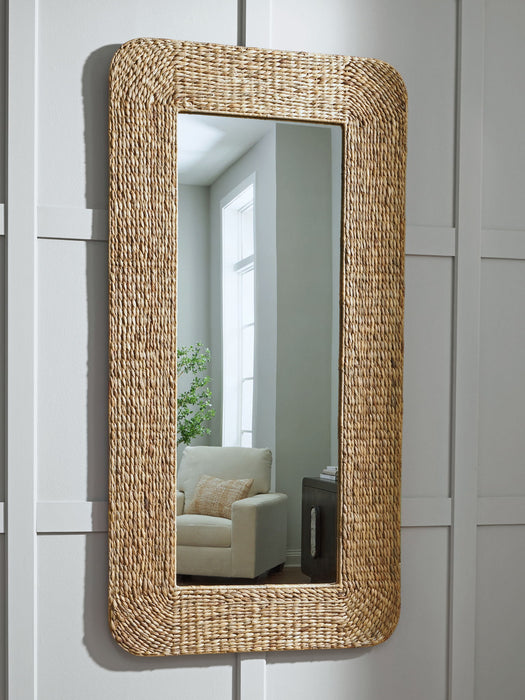Norigan - Natural - Floor Mirror - Tallahassee Discount Furniture (FL)