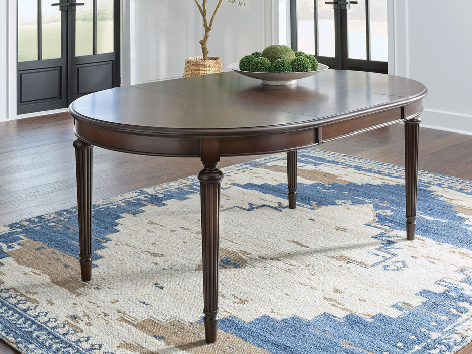 Lavinton - 8 Pc. - Dining Room Extension Table, 6 Side Chairs, Server - Brown - Tallahassee Discount Furniture (FL)