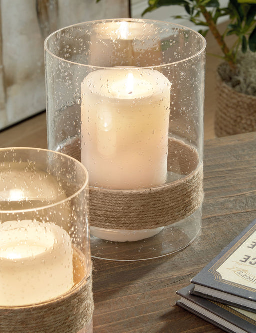 Eudocia - Clear - Candle Holder Set (Set of 2) - Tallahassee Discount Furniture (FL)