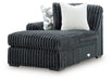 Midnight-Madness - LAF Corner Chaise - Gunmetal - Tallahassee Discount Furniture (FL)
