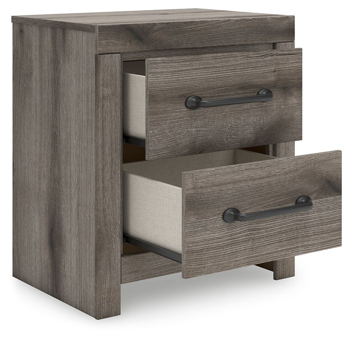 Graystorm - Brown Gray - Two Drawer Night Stand - Tallahassee Discount Furniture (FL)