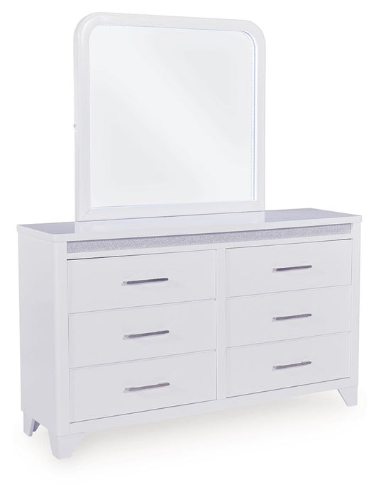 Jarlee - Dresser And Mirror - White - Tallahassee Discount Furniture (FL)