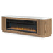 Camdill - 80" TV Stand With Electric Fireplace - Light Brown - Tallahassee Discount Furniture (FL)