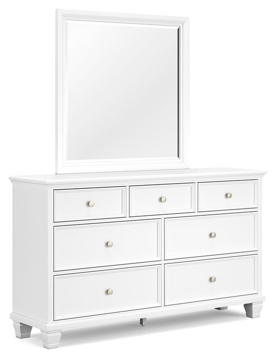 Fortman - White - Dresser And Mirror - Tallahassee Discount Furniture (FL)