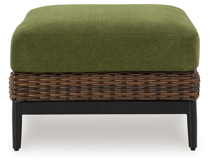 Horizon Hall - Brown / Green - Ottoman With Cushion - Tallahassee Discount Furniture (FL)