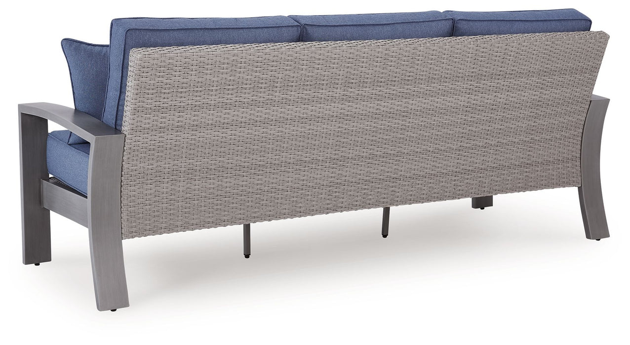 Half Moon Beach - Sofa With Cushion - Blue / Gray - Tallahassee Discount Furniture (FL)