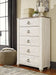 Willowton - Five Drawer Chest - Brown / Beige / White - Tallahassee Discount Furniture (FL)