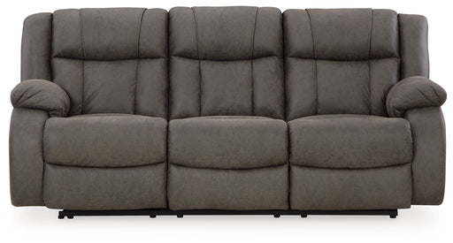 First Base - Gunmetal - Reclining Sofa - Tallahassee Discount Furniture (FL)