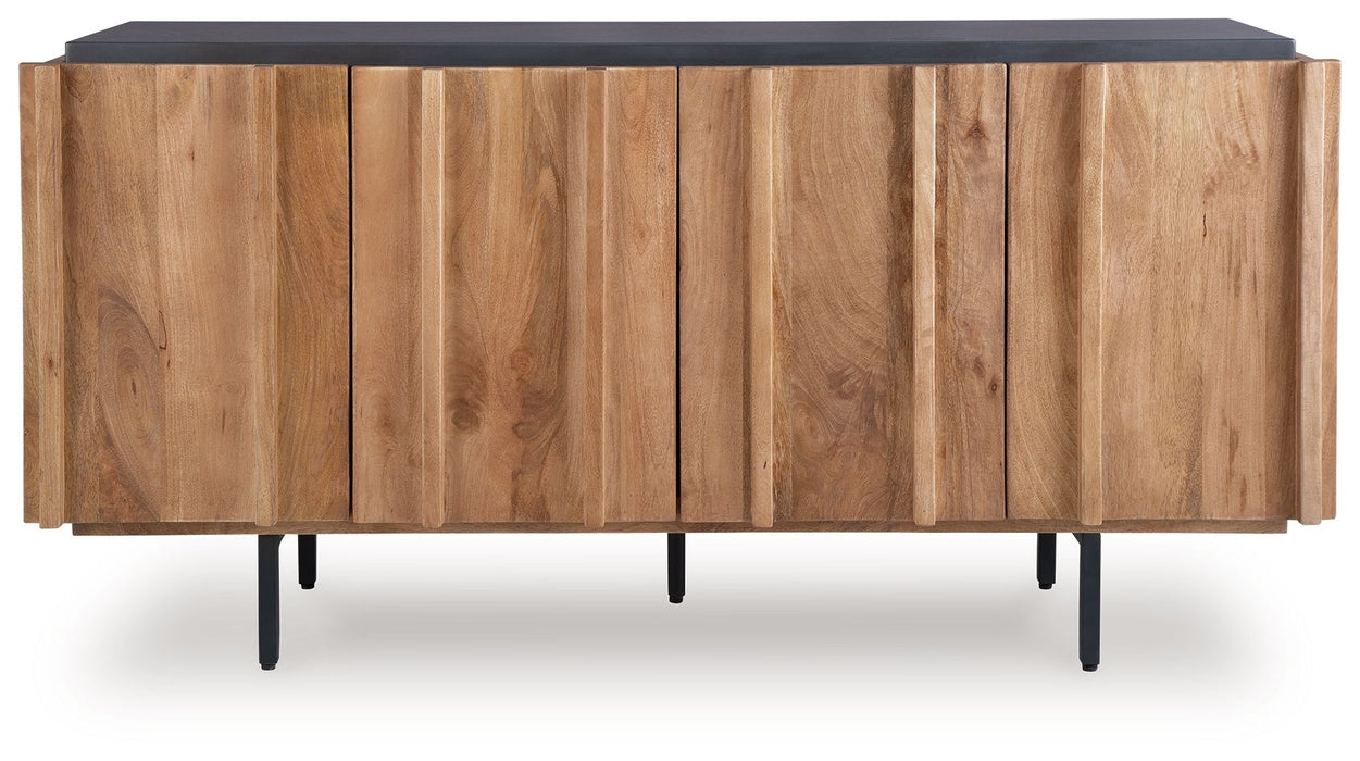 Quintavious - Brown / Charcoal - Accent Cabinet - Tallahassee Discount Furniture (FL)
