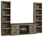 Trinell - Brown - 3-Piece Entertainment Center With Electric Fireplace - Tallahassee Discount Furniture (FL)
