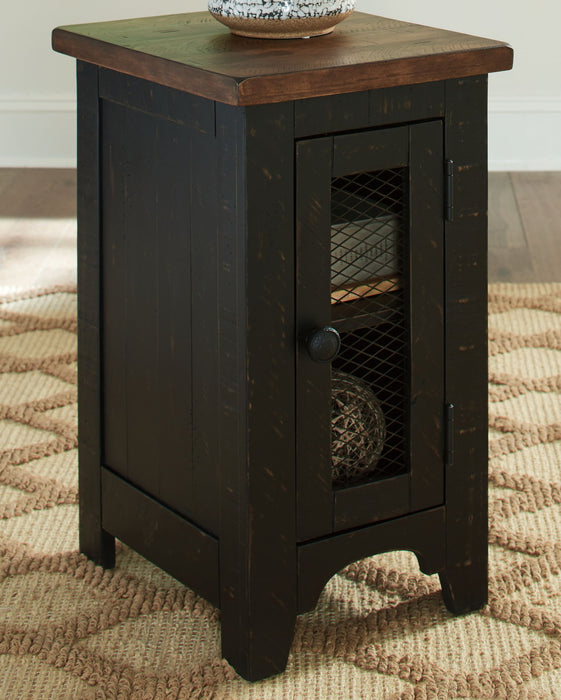 Valebeck - Chair Side End Table - Black / Brown - Tallahassee Discount Furniture (FL)