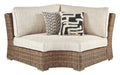 Beachcroft - Beige - Curved Corner Chair w/Cushion - Tallahassee Discount Furniture (FL)