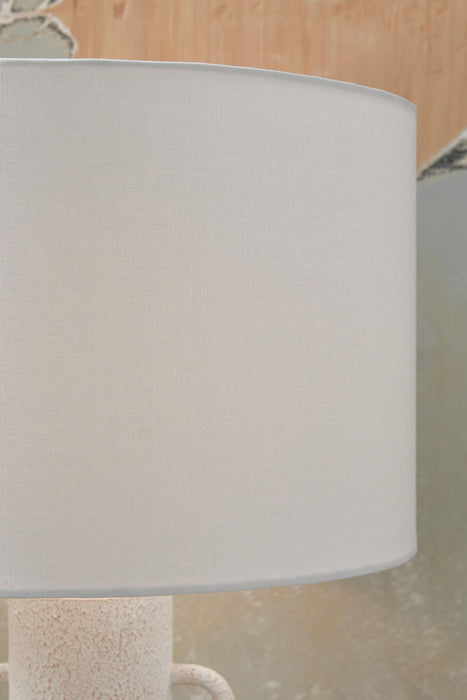 Perringhill - Metal Table Lamp - Distressed White - Tallahassee Discount Furniture (FL)