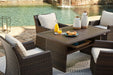 Easy Isle - RECT Multi-Use Table - Dark Brown / Beige - Tallahassee Discount Furniture (FL)