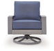 Half Moon Beach - Swivel Lounge With Cushion - Blue / Gray - Tallahassee Discount Furniture (FL)