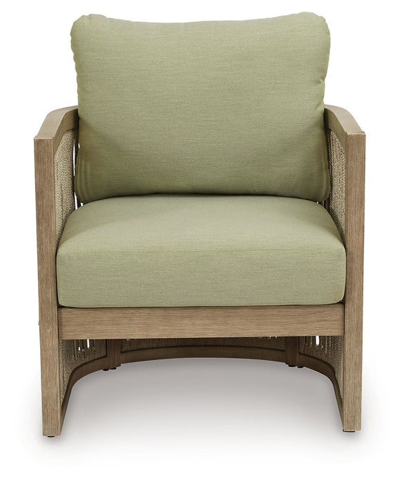 Serena Shores - Beige / Green - Lounge Chair With Cushion (Set of 2) - Tallahassee Discount Furniture (FL)