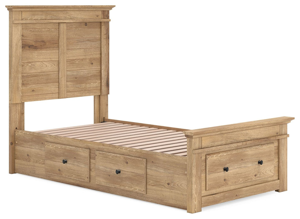 Makidern - Panel Storage Bed With 2 Under Bed Storage Units - Tallahassee Discount Furniture (FL)