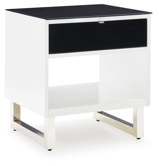 Gardoni - White / Black - Rectangular End Table - Tallahassee Discount Furniture (FL)