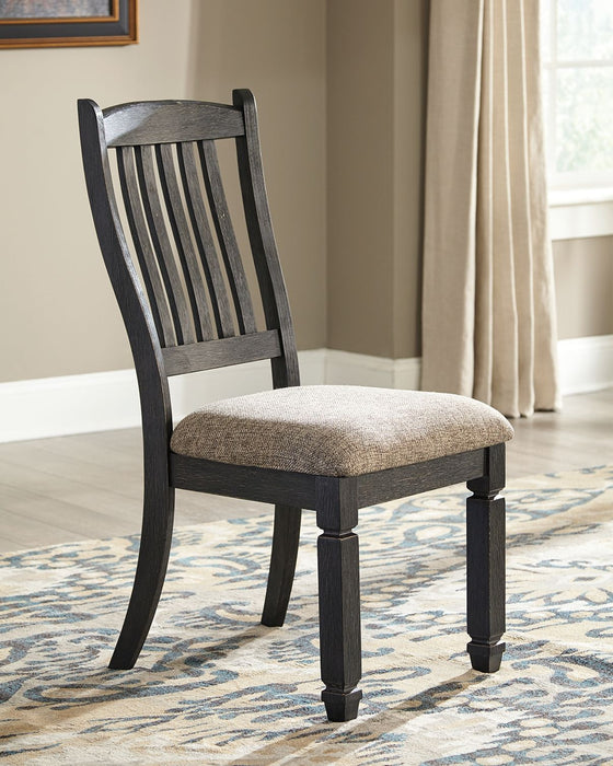 Tyler Creek - Black / Grayish Brown - Dining UPH Side Chair (Set of 2) - Slatback - Tallahassee Discount Furniture (FL)