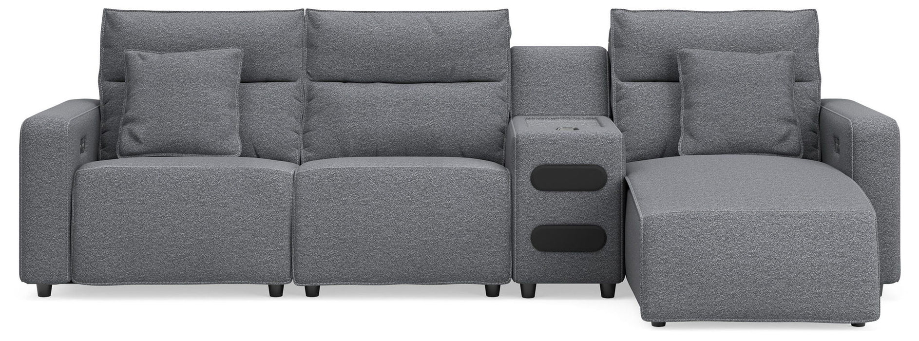 Modmax II - Reclining Sectional - Salt And Pepper - Tallahassee Discount Furniture (FL)