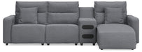 Modmax II - Reclining Sectional - Salt And Pepper - Tallahassee Discount Furniture (FL)