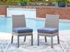 Half Moon Beach - Side Chair With Cushion (Set of 2) - Blue / Gray - Tallahassee Discount Furniture (FL)