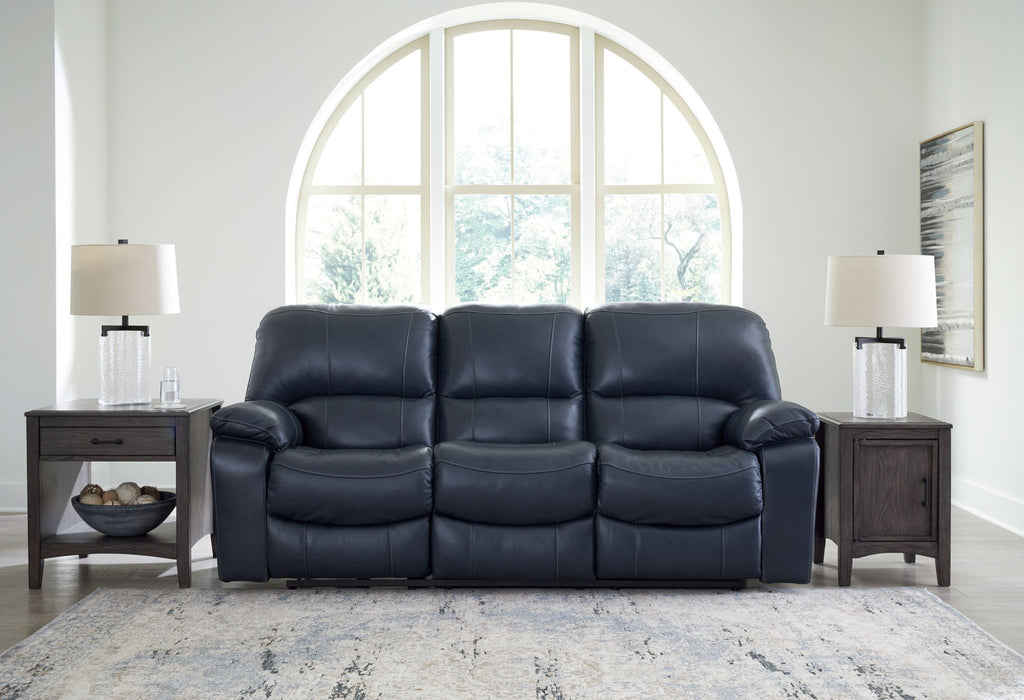 Leesworth - Ocean - 3 Pc. - Power Reclining Sofa, Power Reclining Loveseat, Power Rocker Recliner - Tallahassee Discount Furniture (FL)